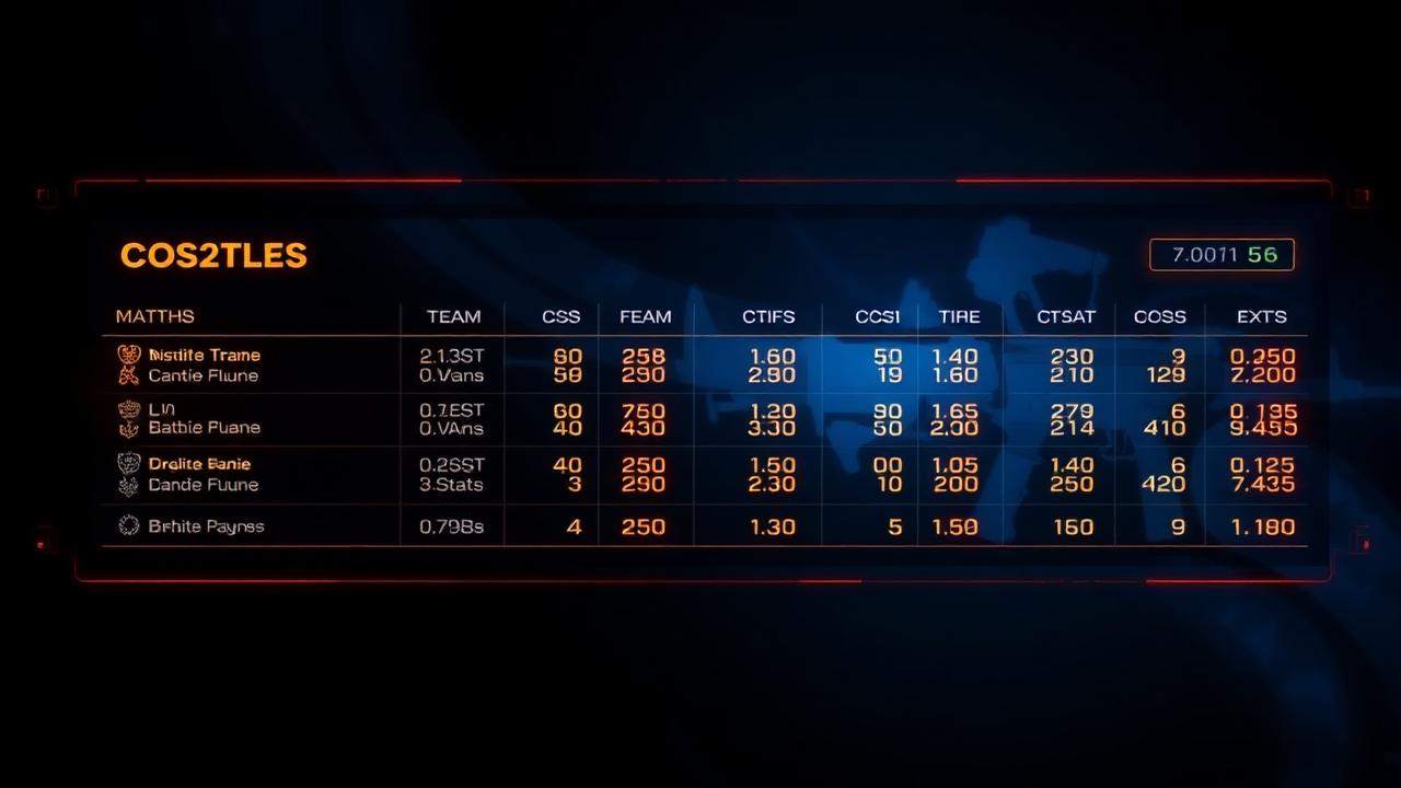 Stylized dark-themed esports odds board with glowing decimal odds and Counter-Strike weapon silhouettes