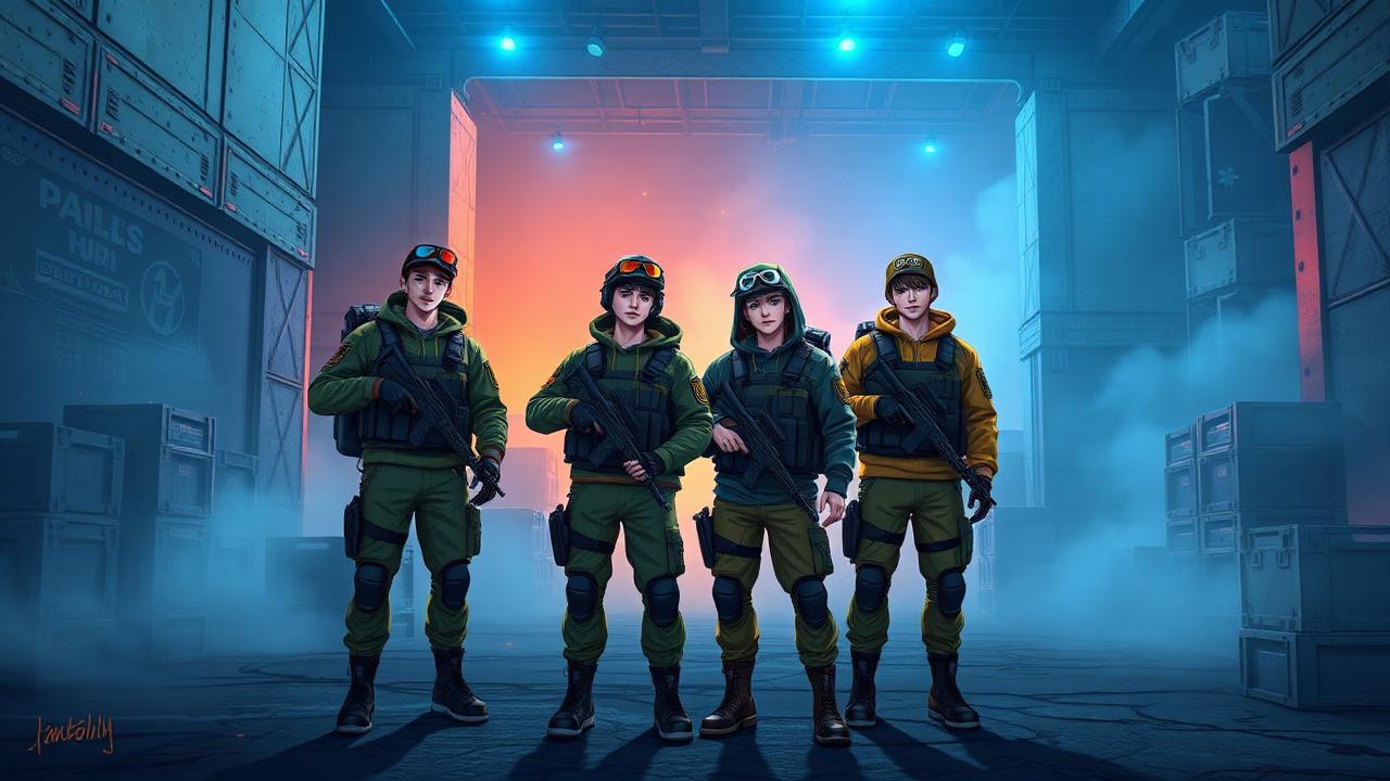 The CS2Gambling.com team illustrated on a competitive FPS map